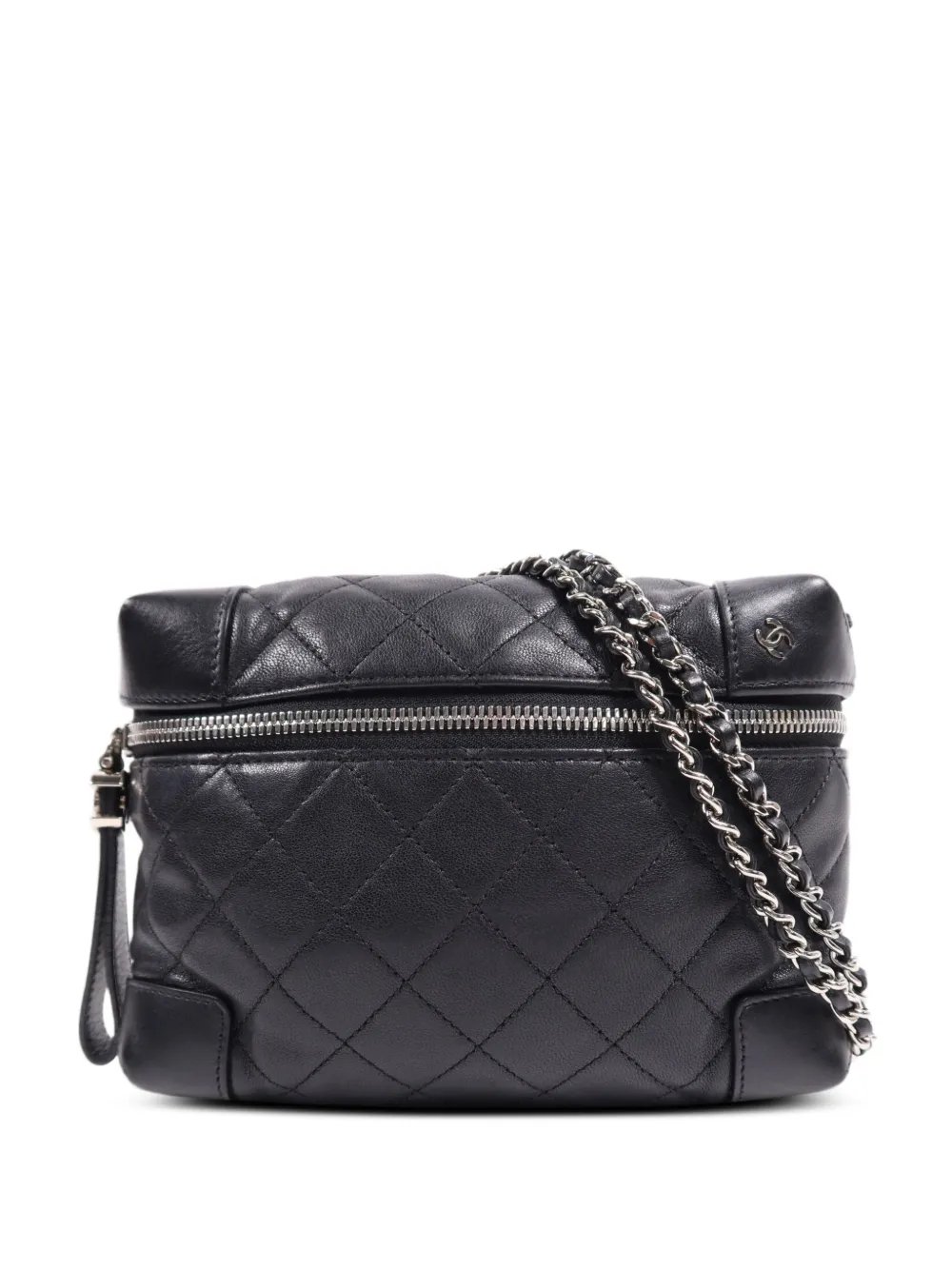 CC diamond-quilted shoulder bag