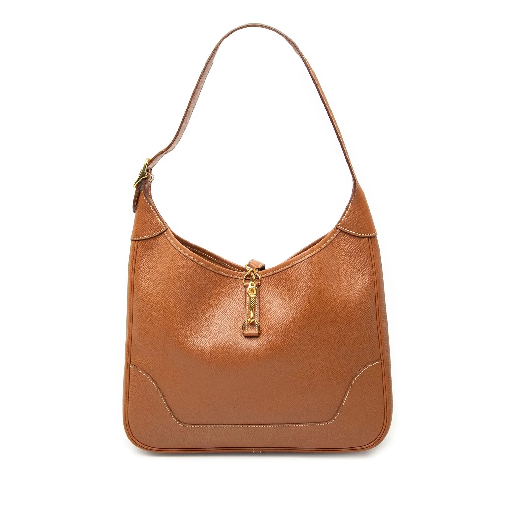 Trim leather handbag