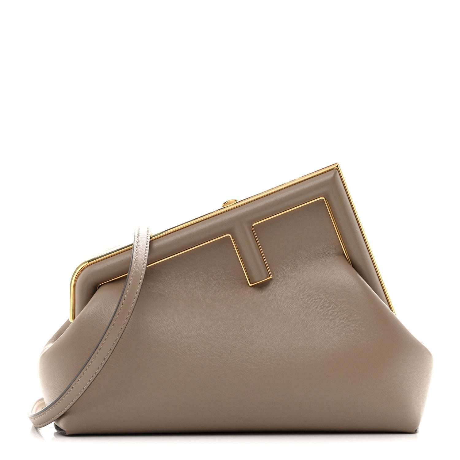 Fendi Shiny Nappa Small Fendi First Dove Gray