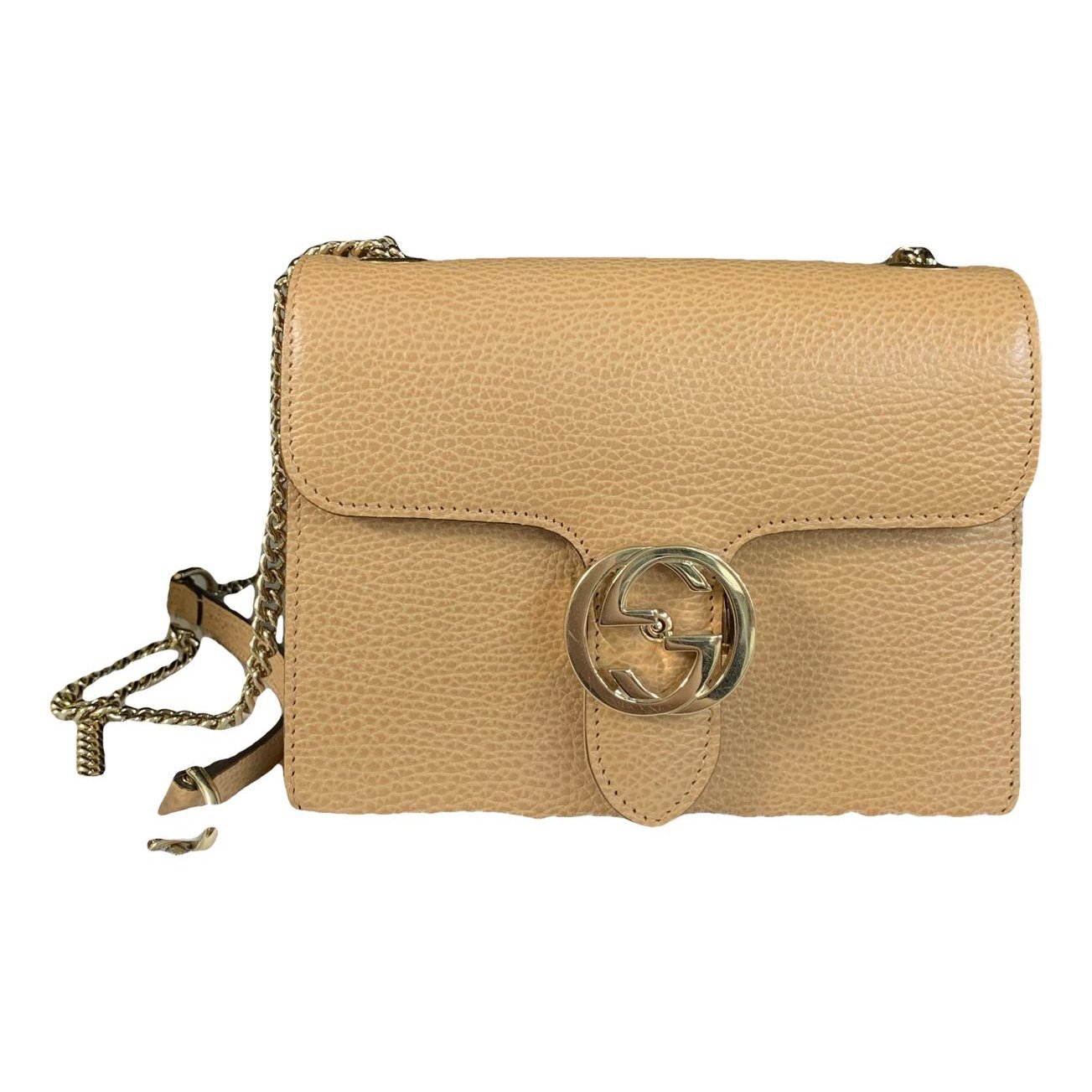 Interlocking leather handbag