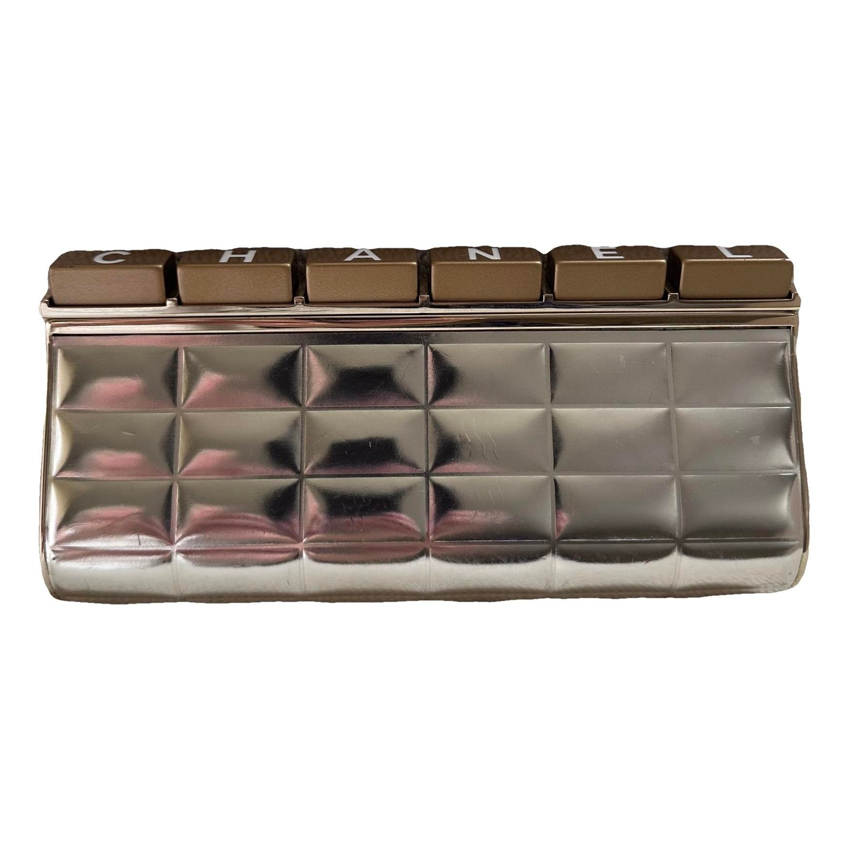 Leather clutch bag