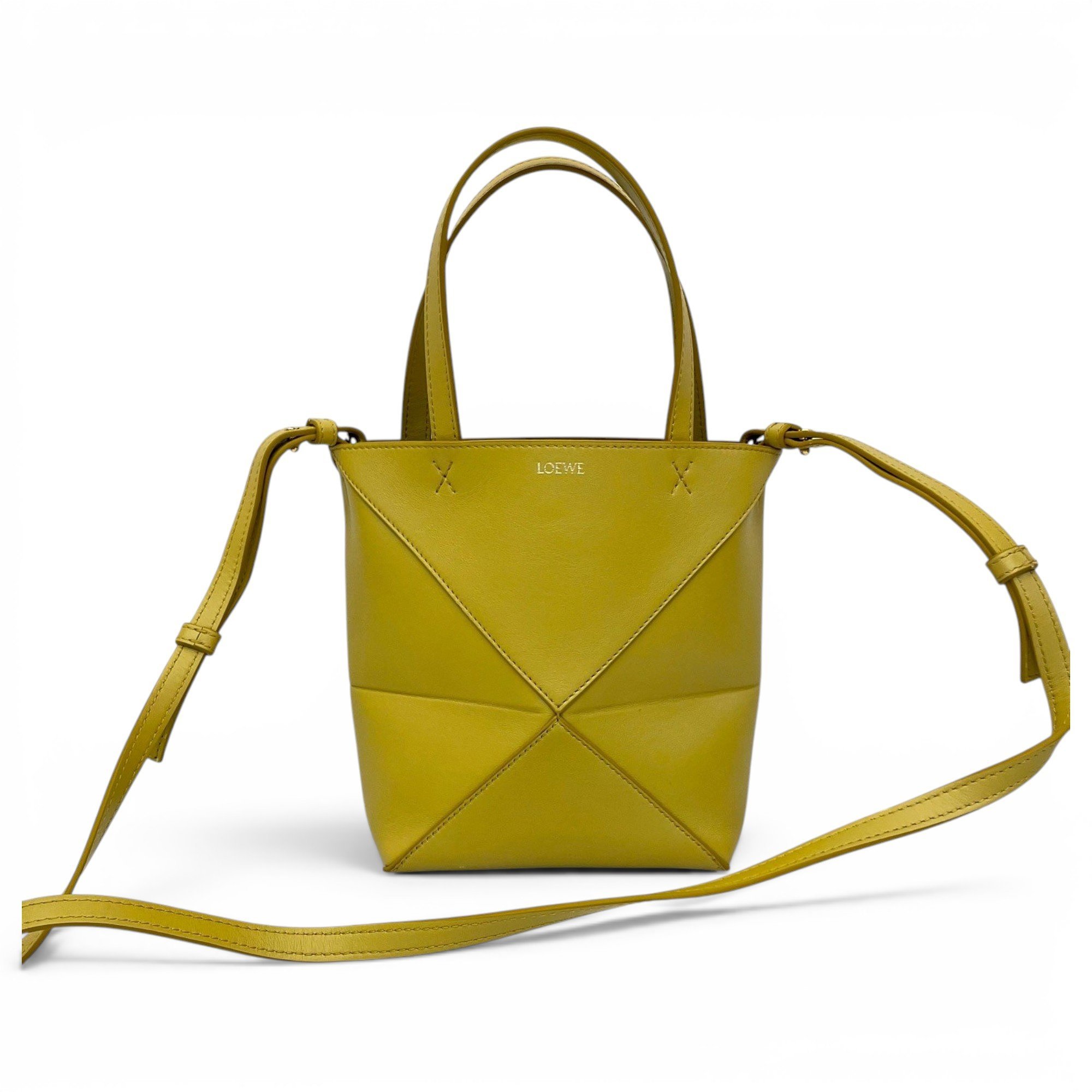Puzzle Fold leather handbag