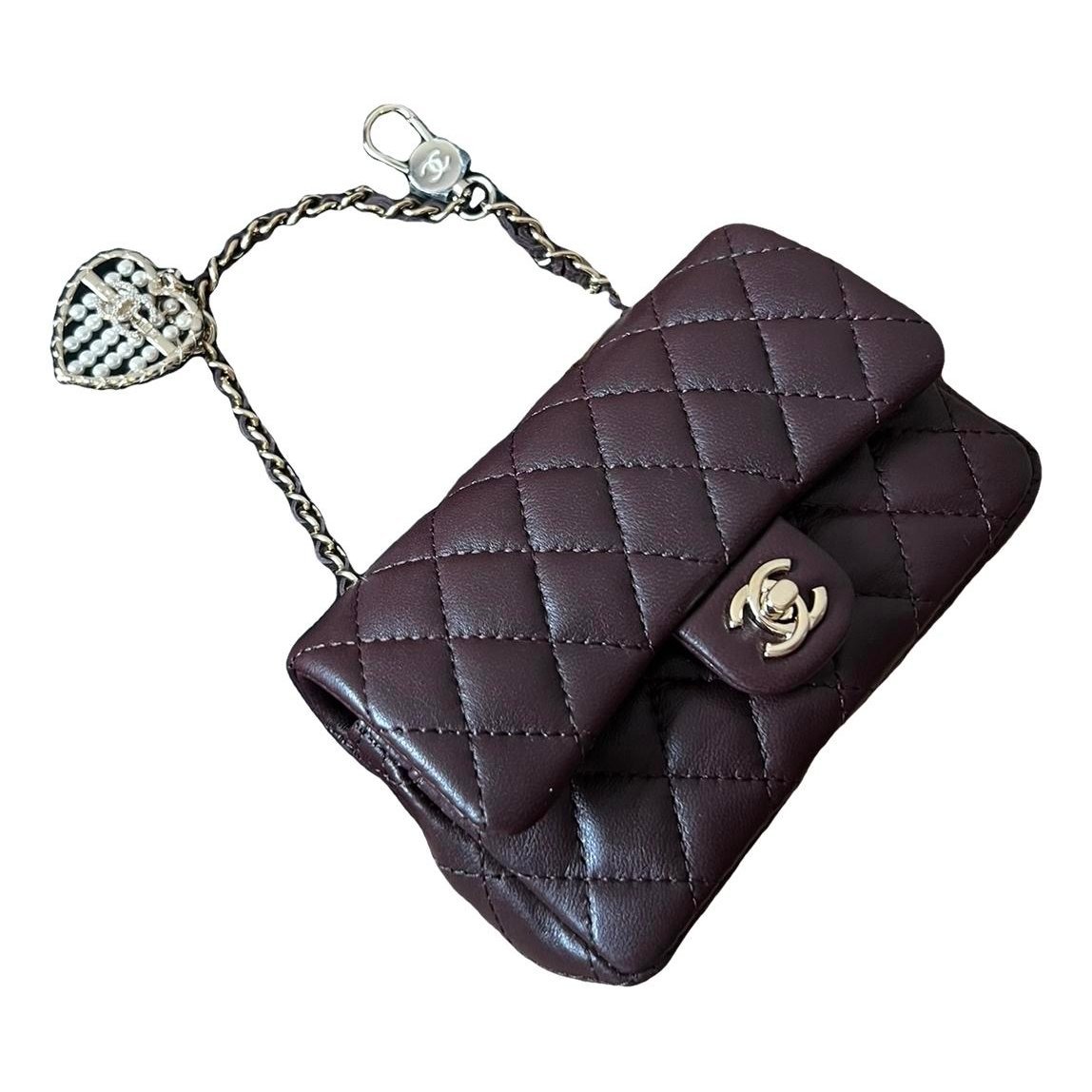 Leather clutch bag