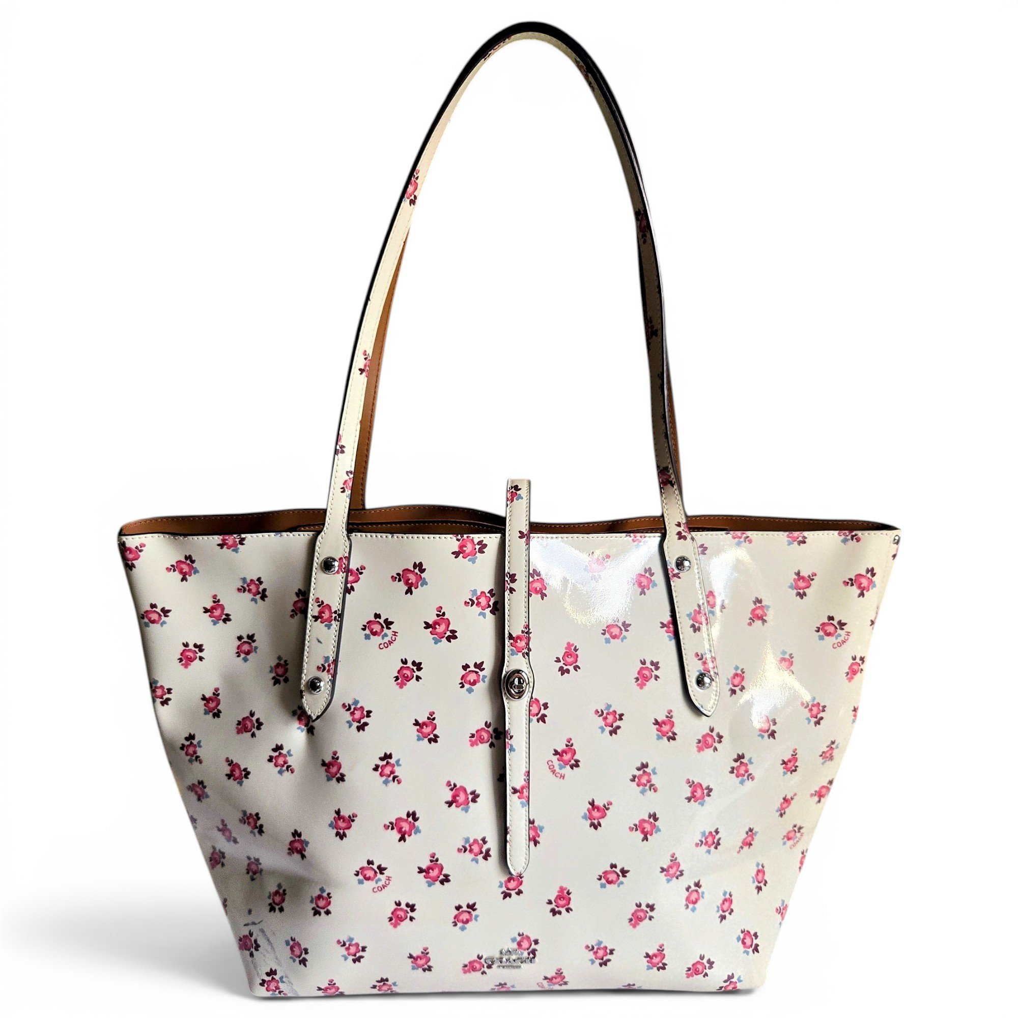 Patent leather tote