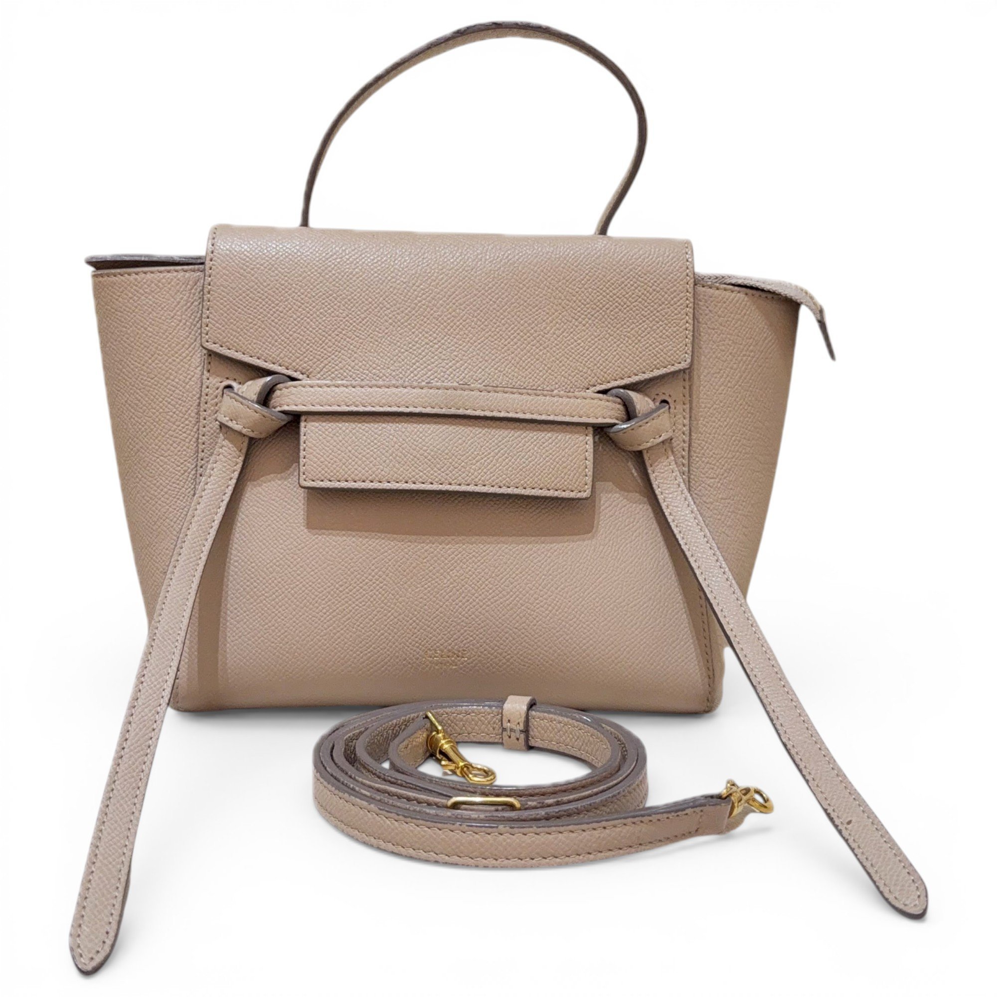 Belt leather handbag
