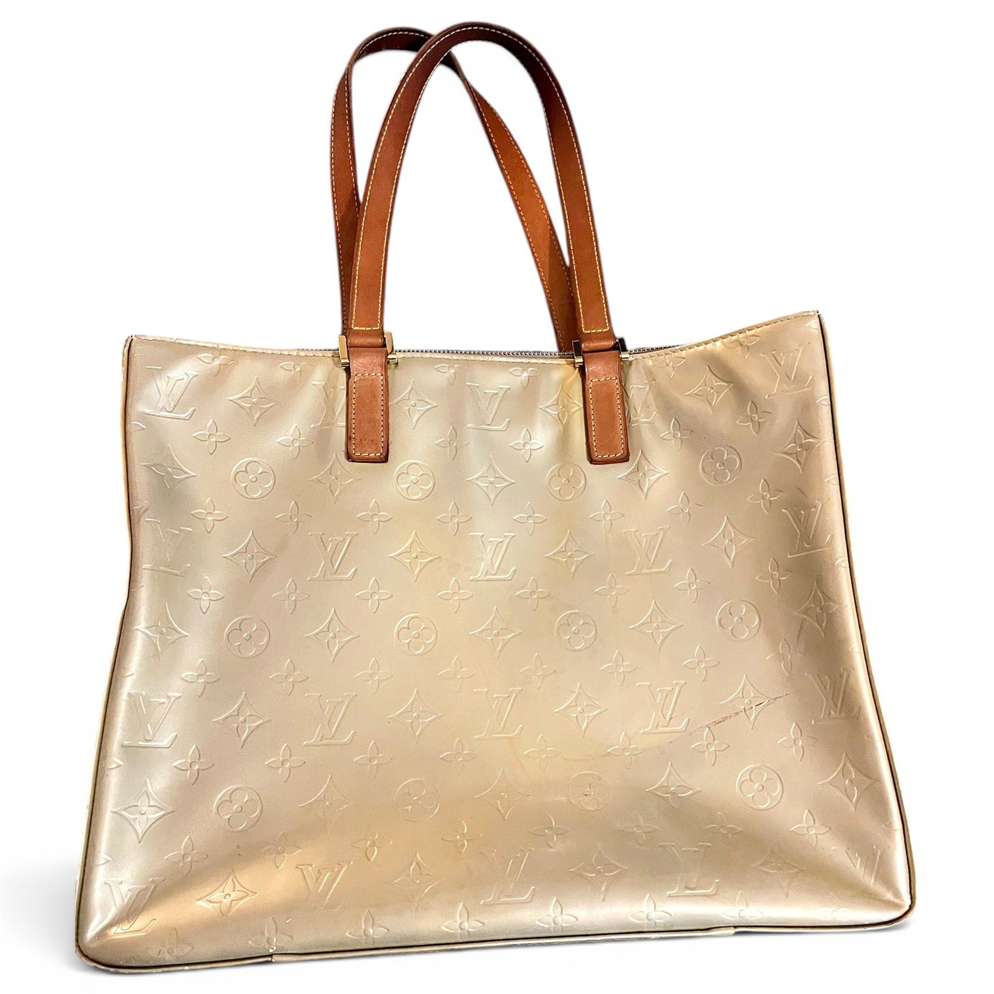 Houston patent leather tote