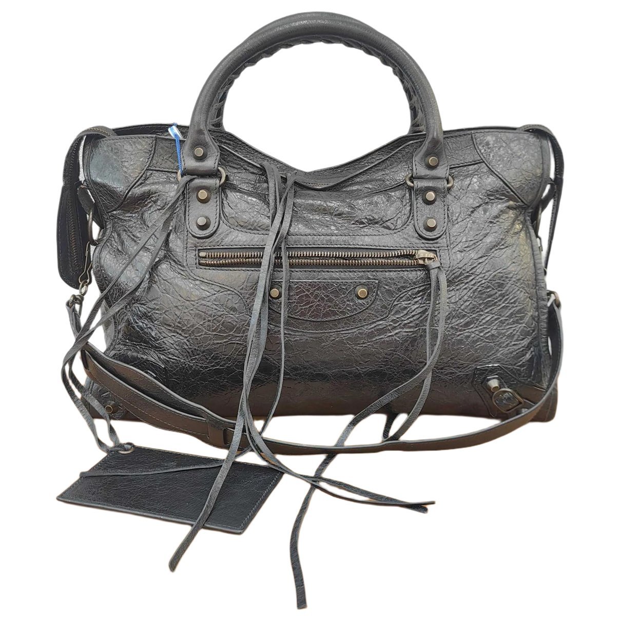City leather handbag