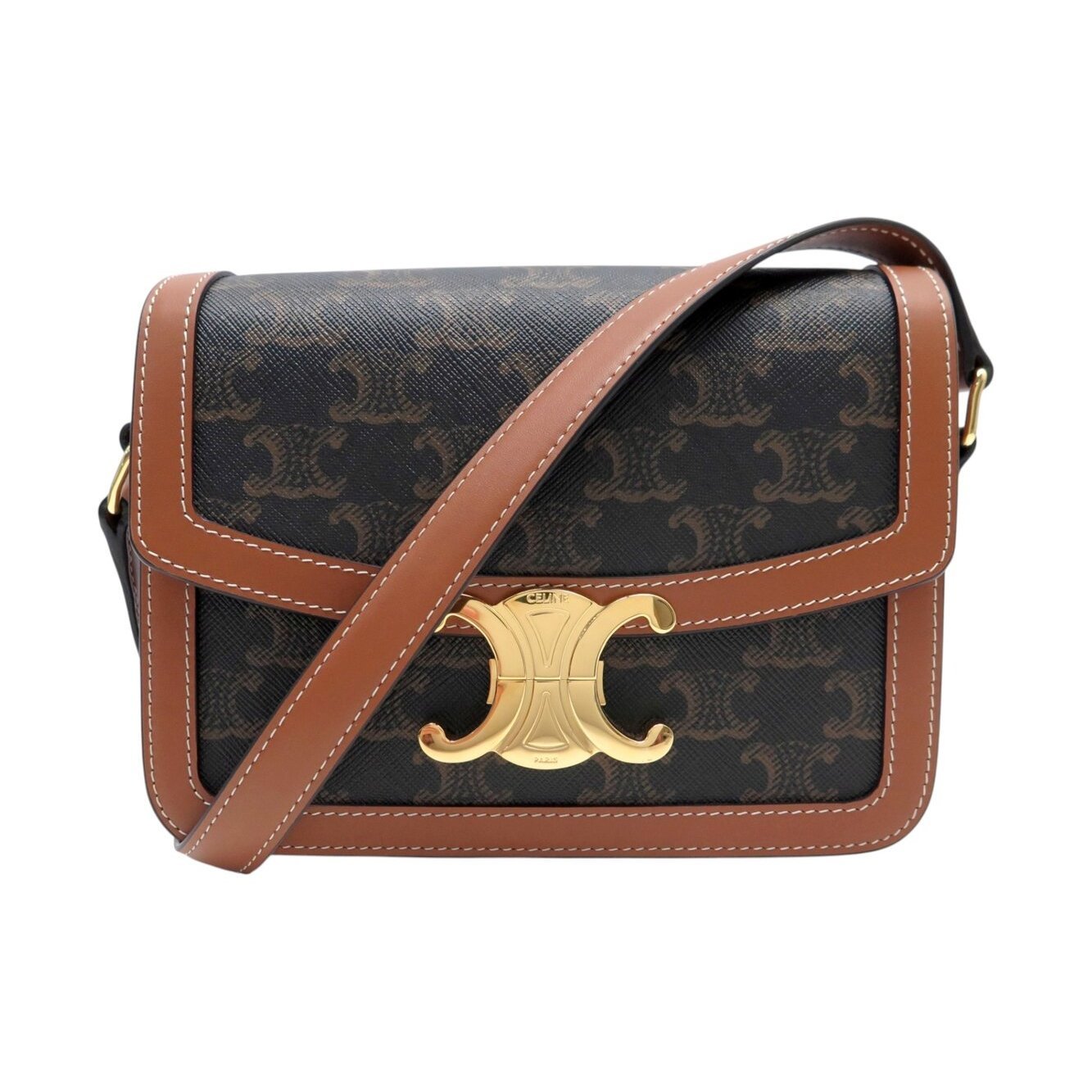 Triomphe leather crossbody bag