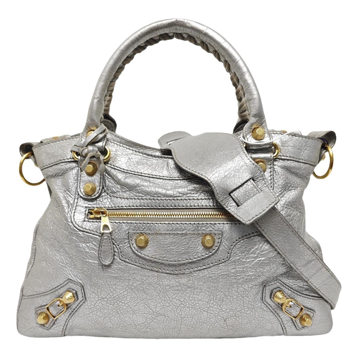 City leather handbag