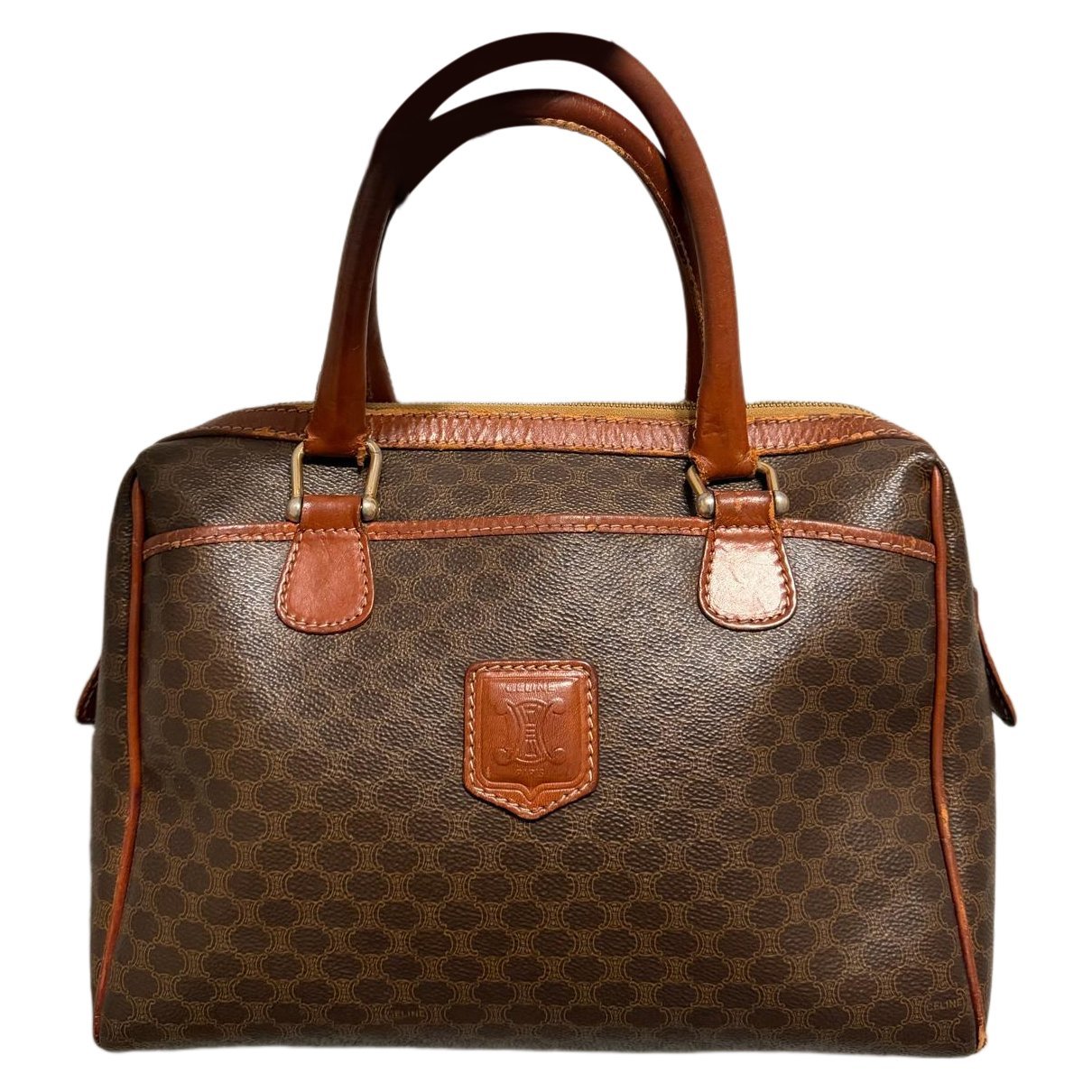 Leather bowling bag