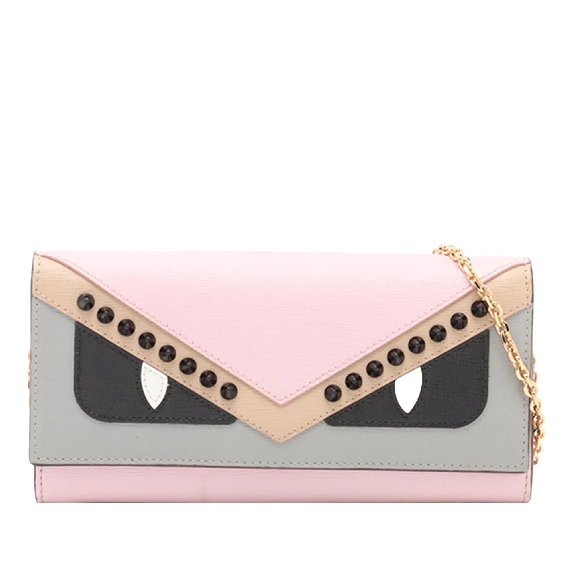 Wallet On Chain leather crossbody bag