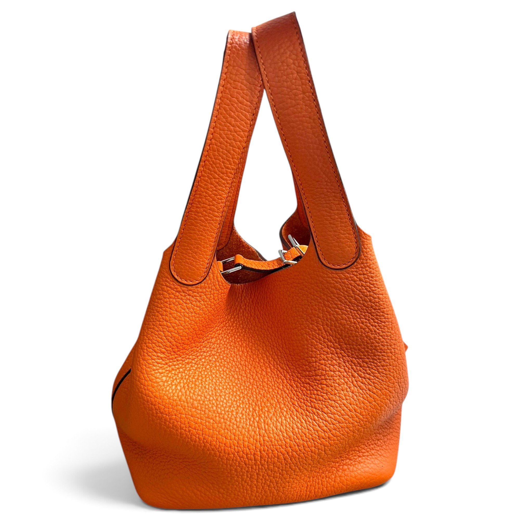 Picotin leather tote