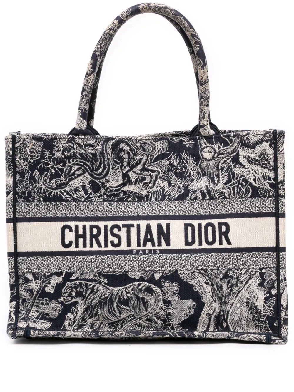2021 Medium Canvas Embroidered Reverse Dioriviera Toile De Jouy Book tote bag