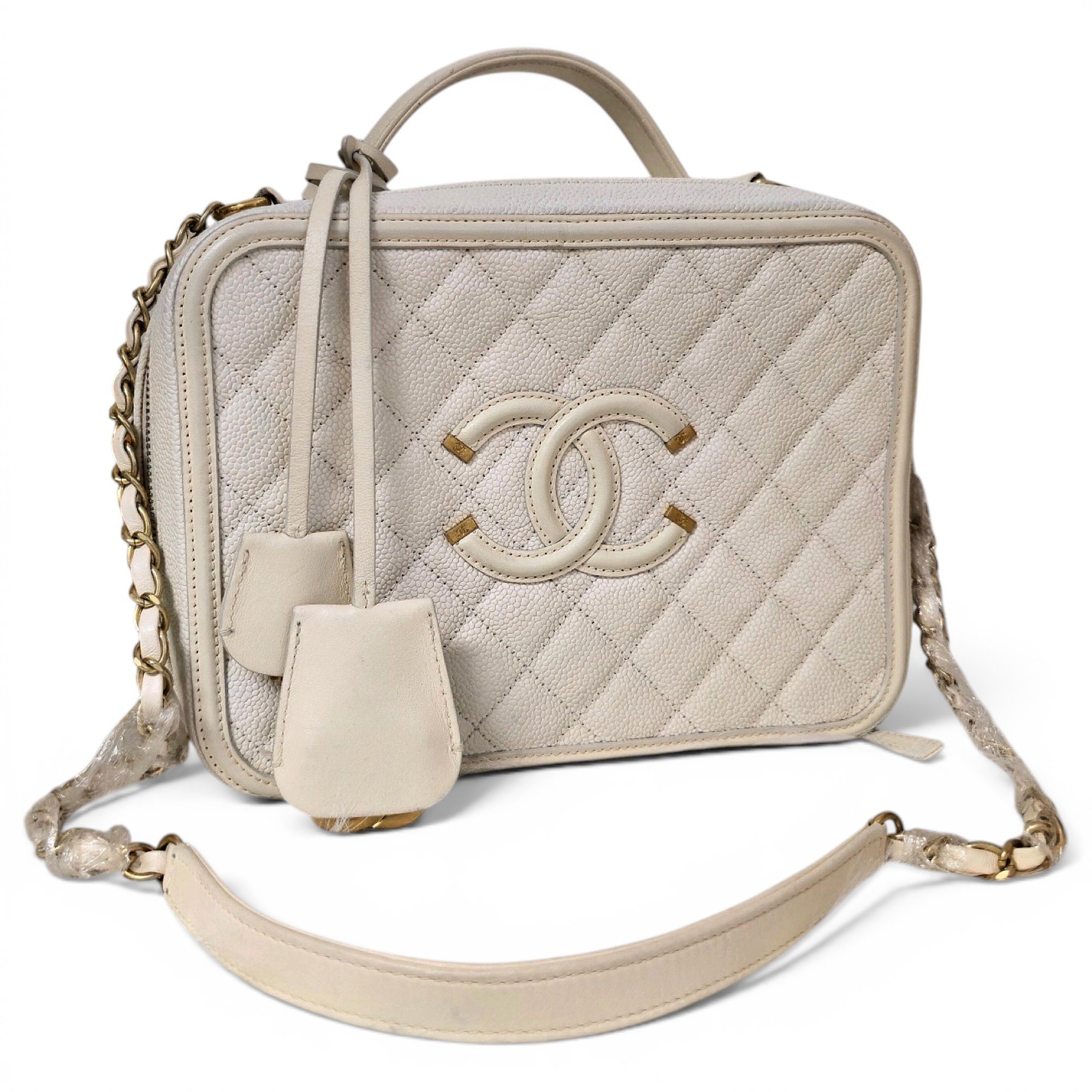 Vanity leather handbag