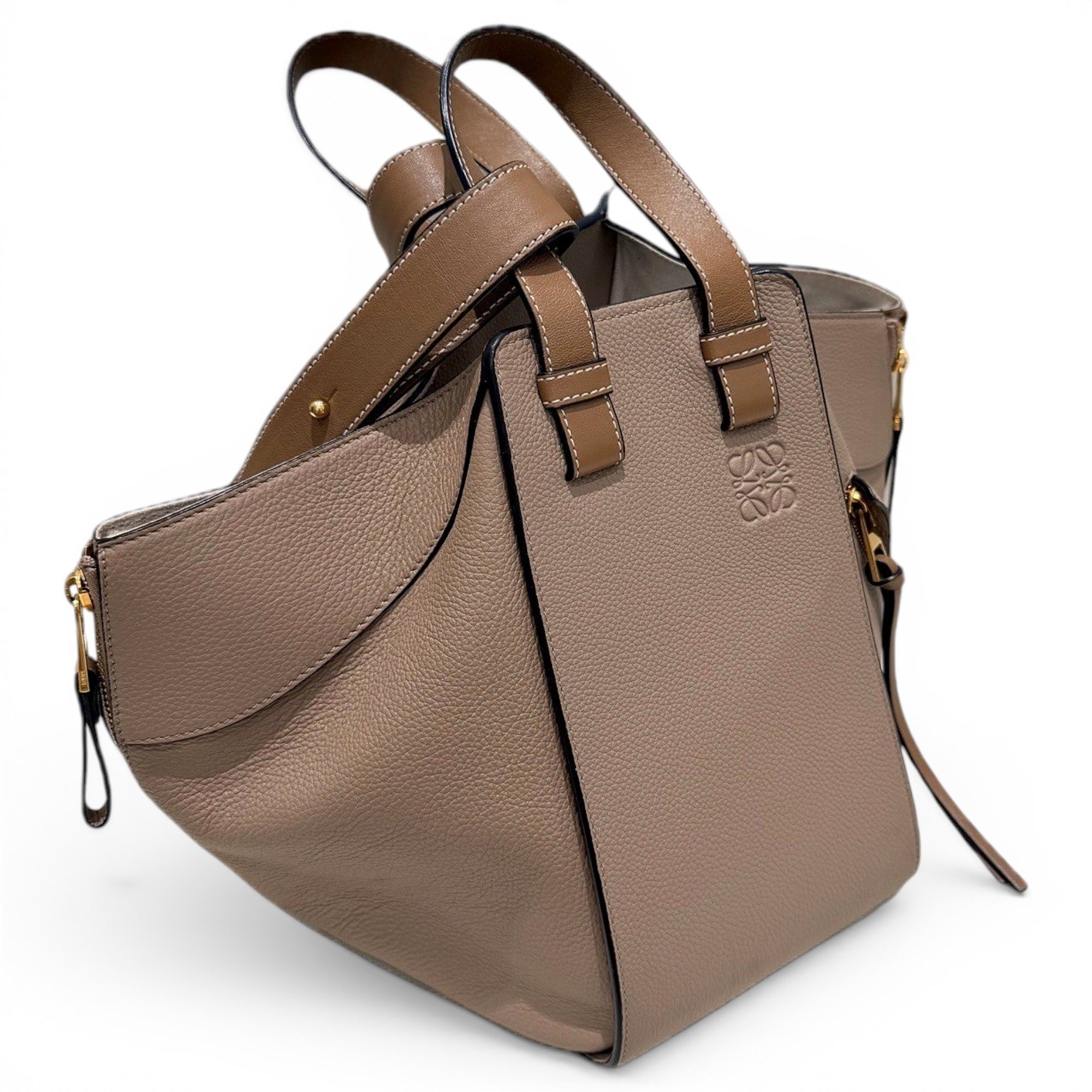 Hammock leather handbag