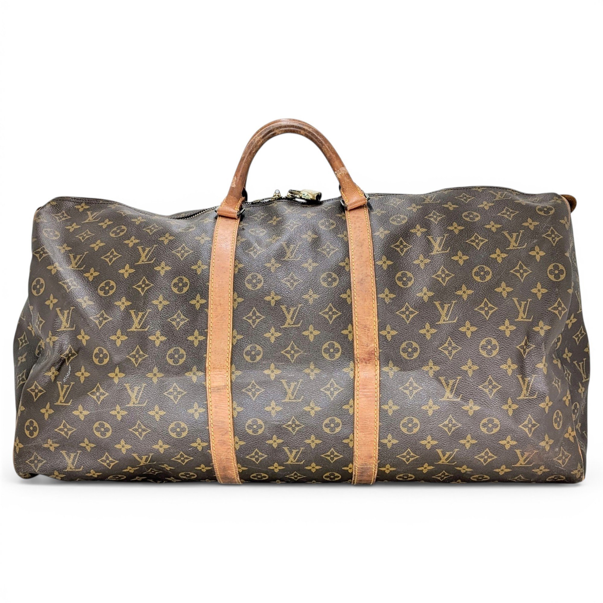 Keepall leather travel bag