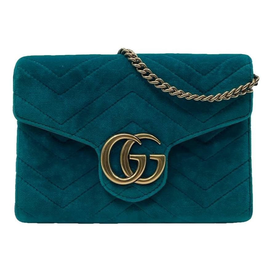 GG Marmont Chain velvet handbag