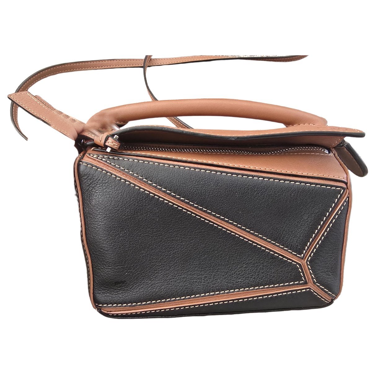 Puzzle leather crossbody bag