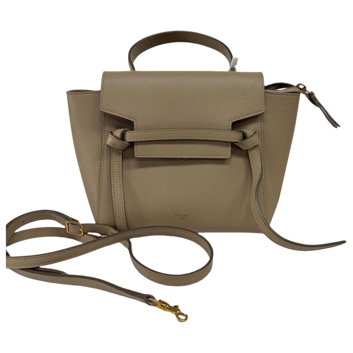 Belt leather handbag