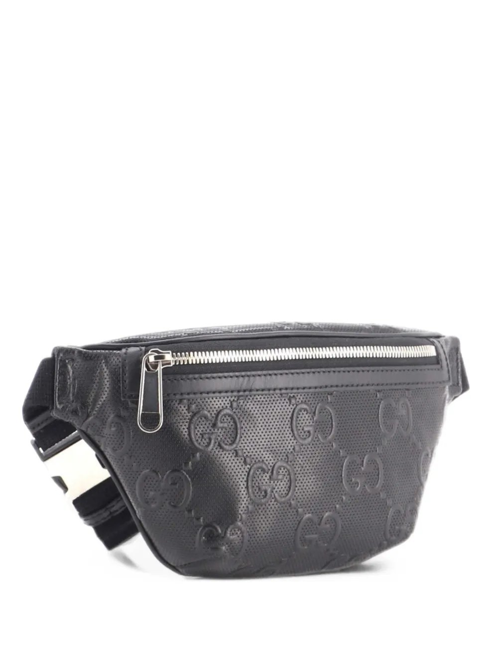 GG Embossed Perforated Leather Small belt bag