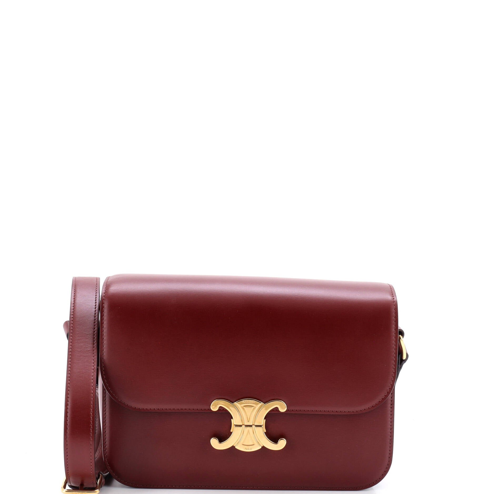 Celine Triomphe Shoulder Bag Smooth Calfskin Medium