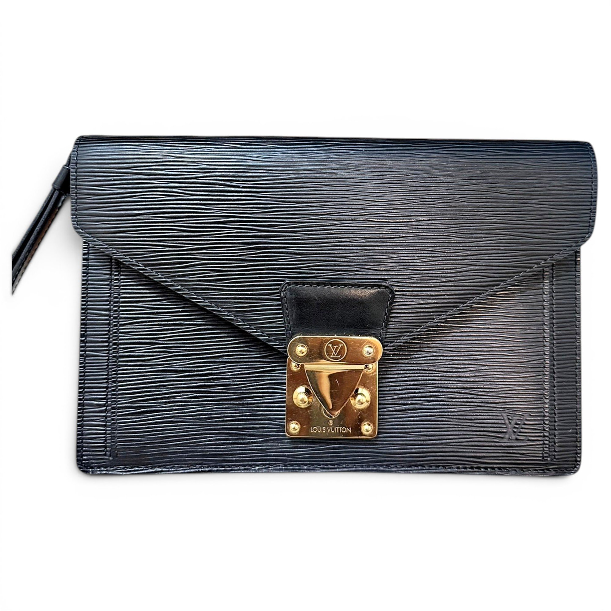 Sellier leather clutch bag