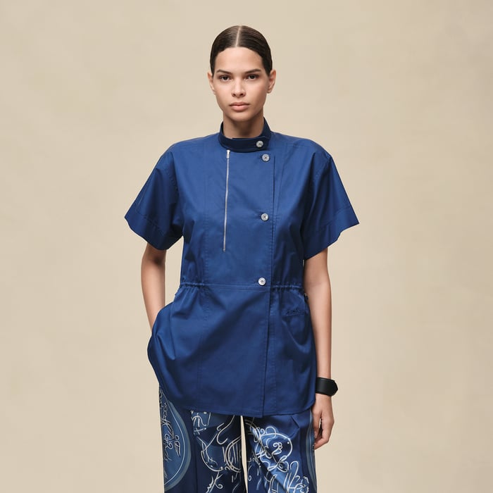 Bleu Lagune Drawstring Shirt