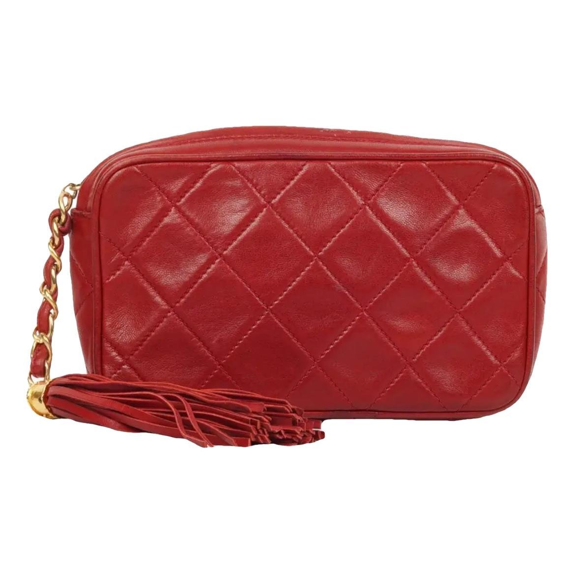 Leather clutch bag