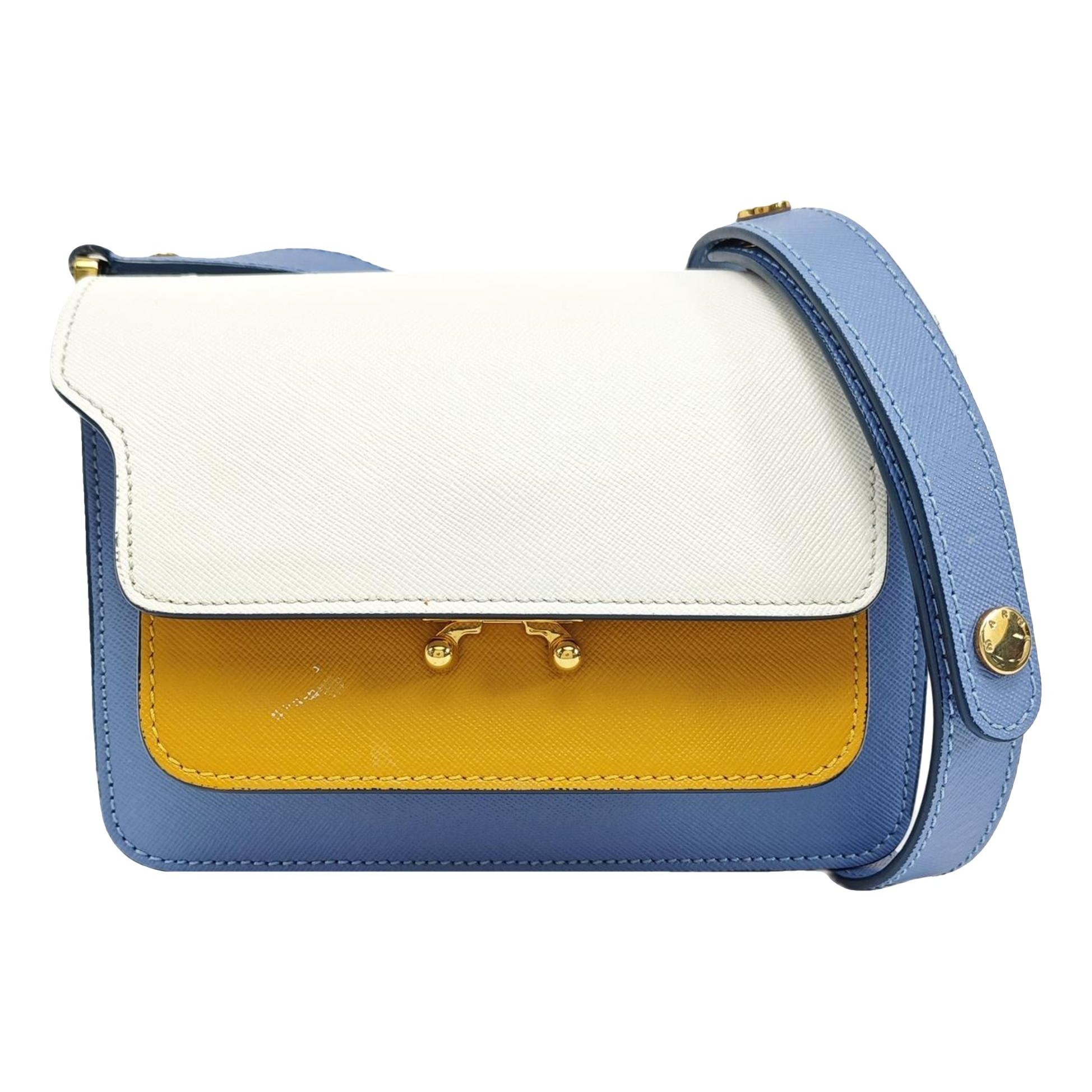 Trunk leather crossbody bag