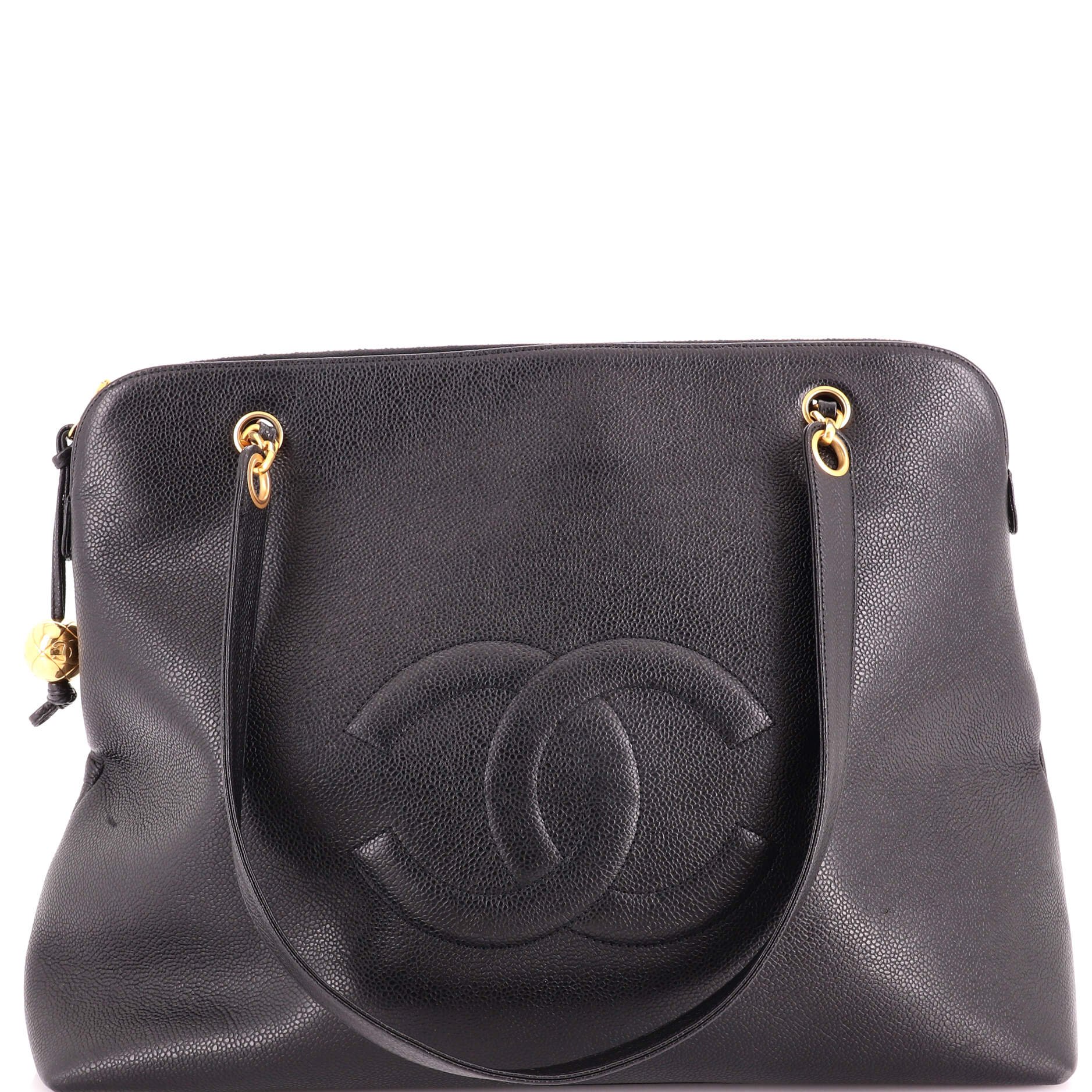 Chanel Vintage Timeless Zip Tote Caviar Large