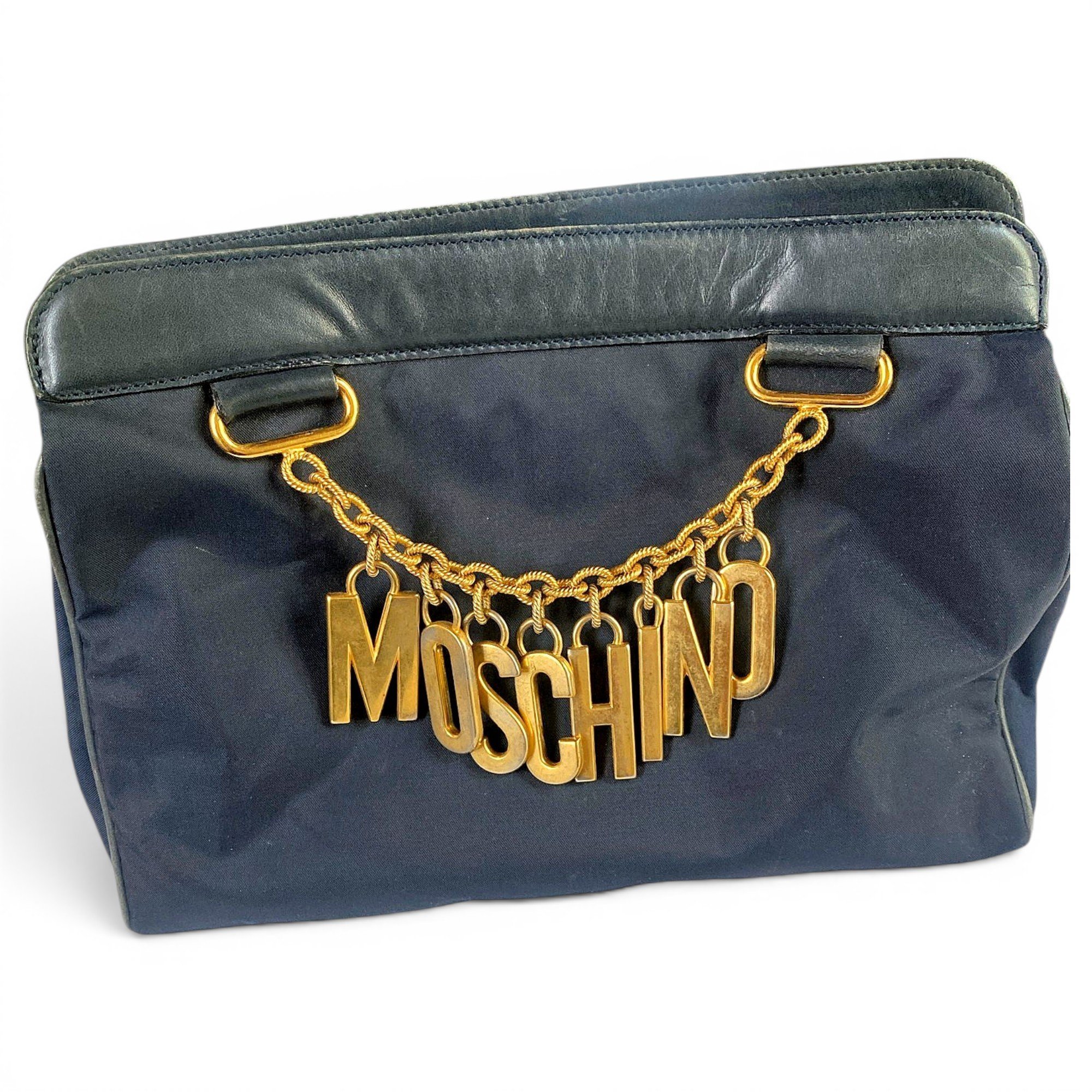 Leather clutch bag