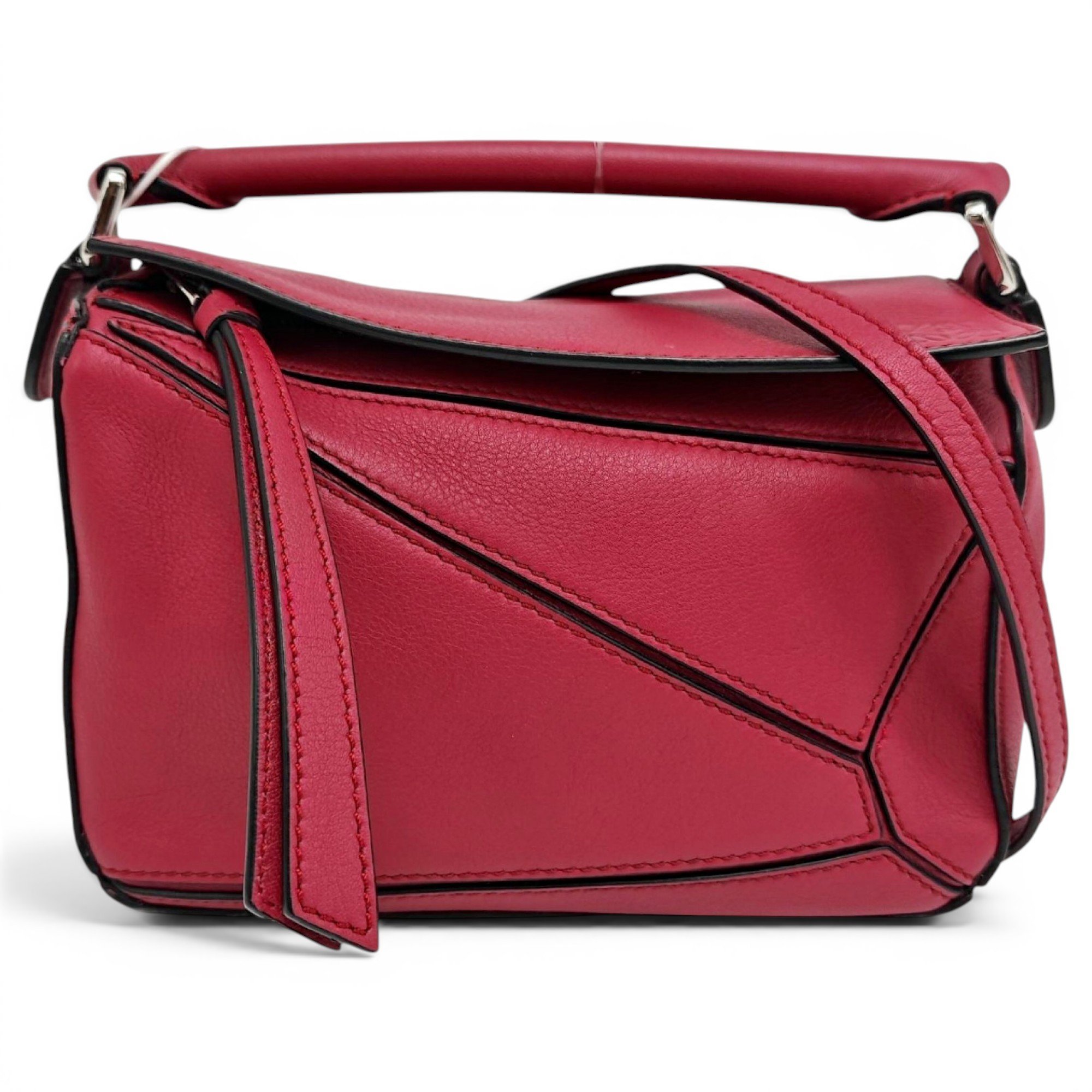 Puzzle leather handbag