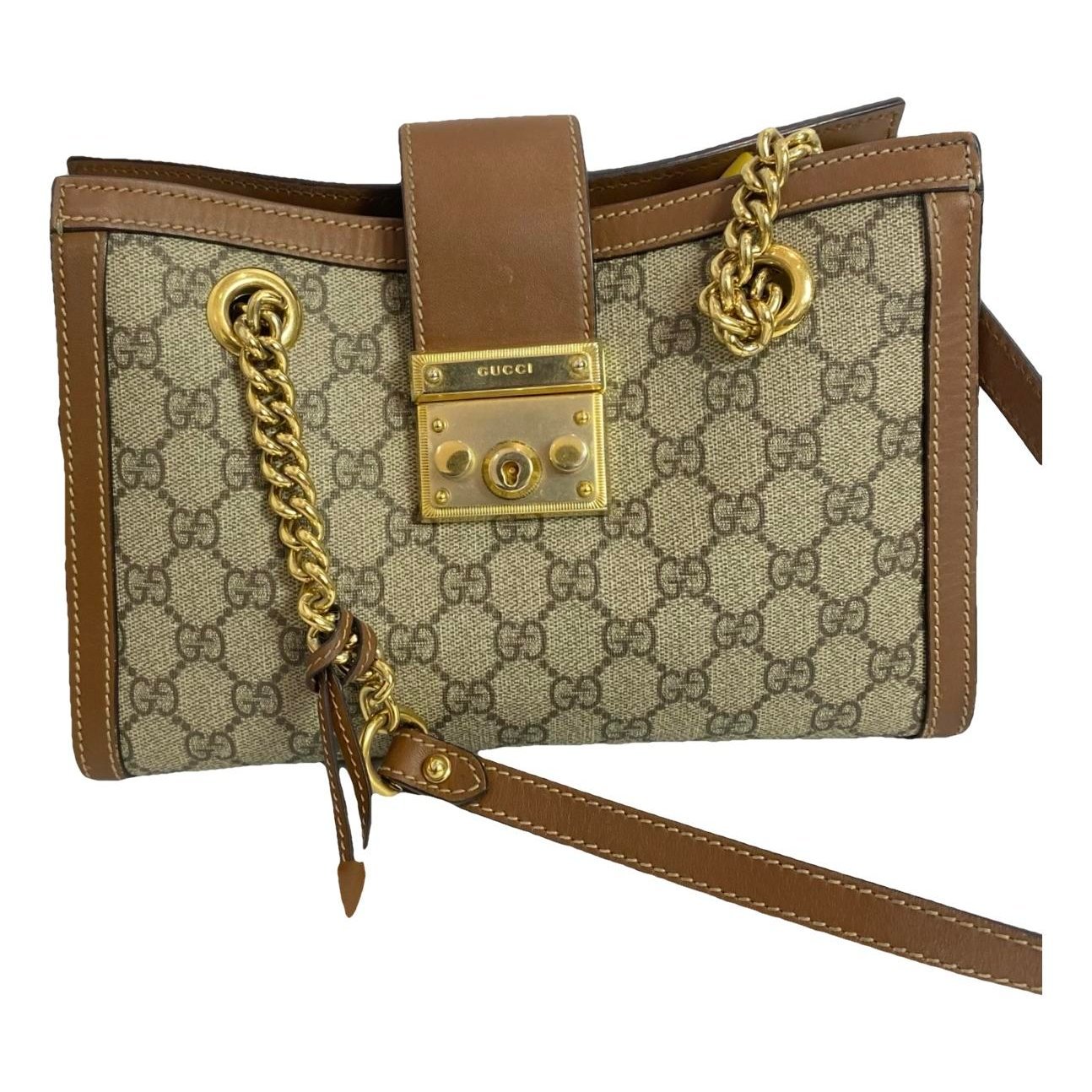 Padlock leather handbag