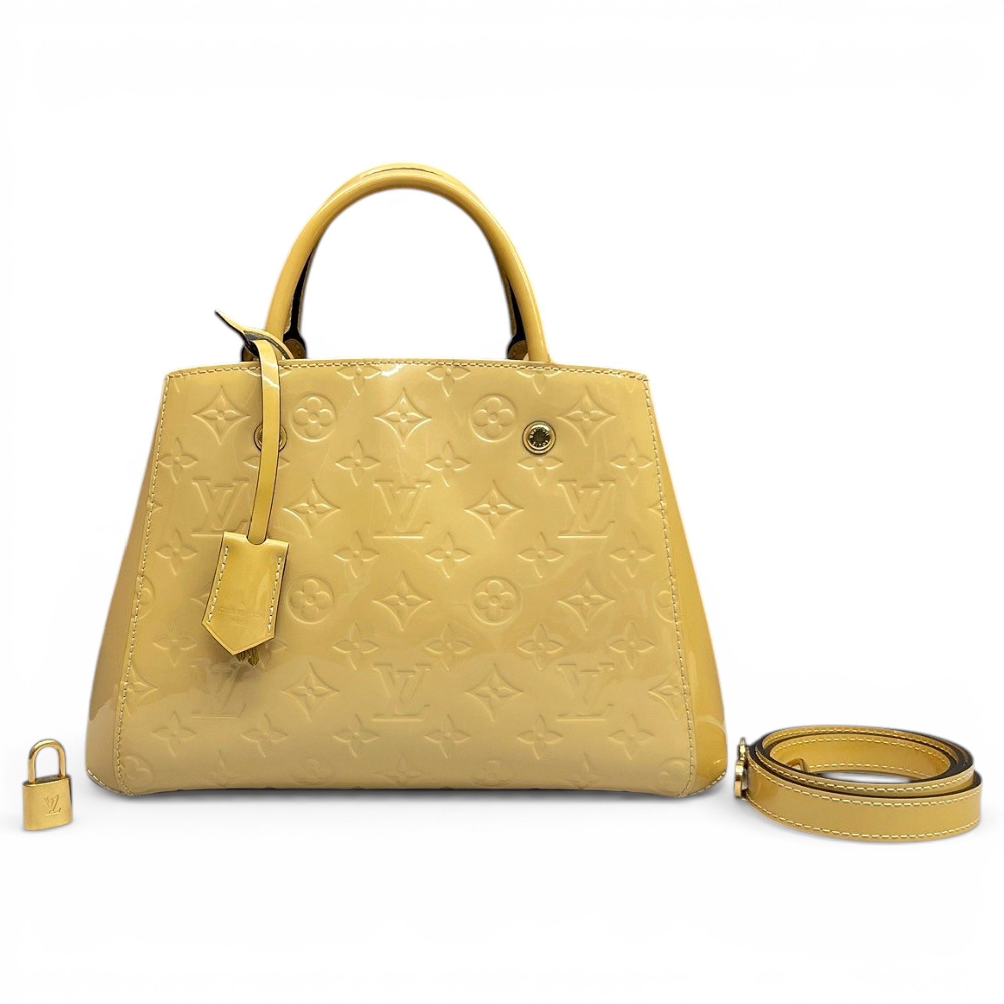 Patent leather handbag