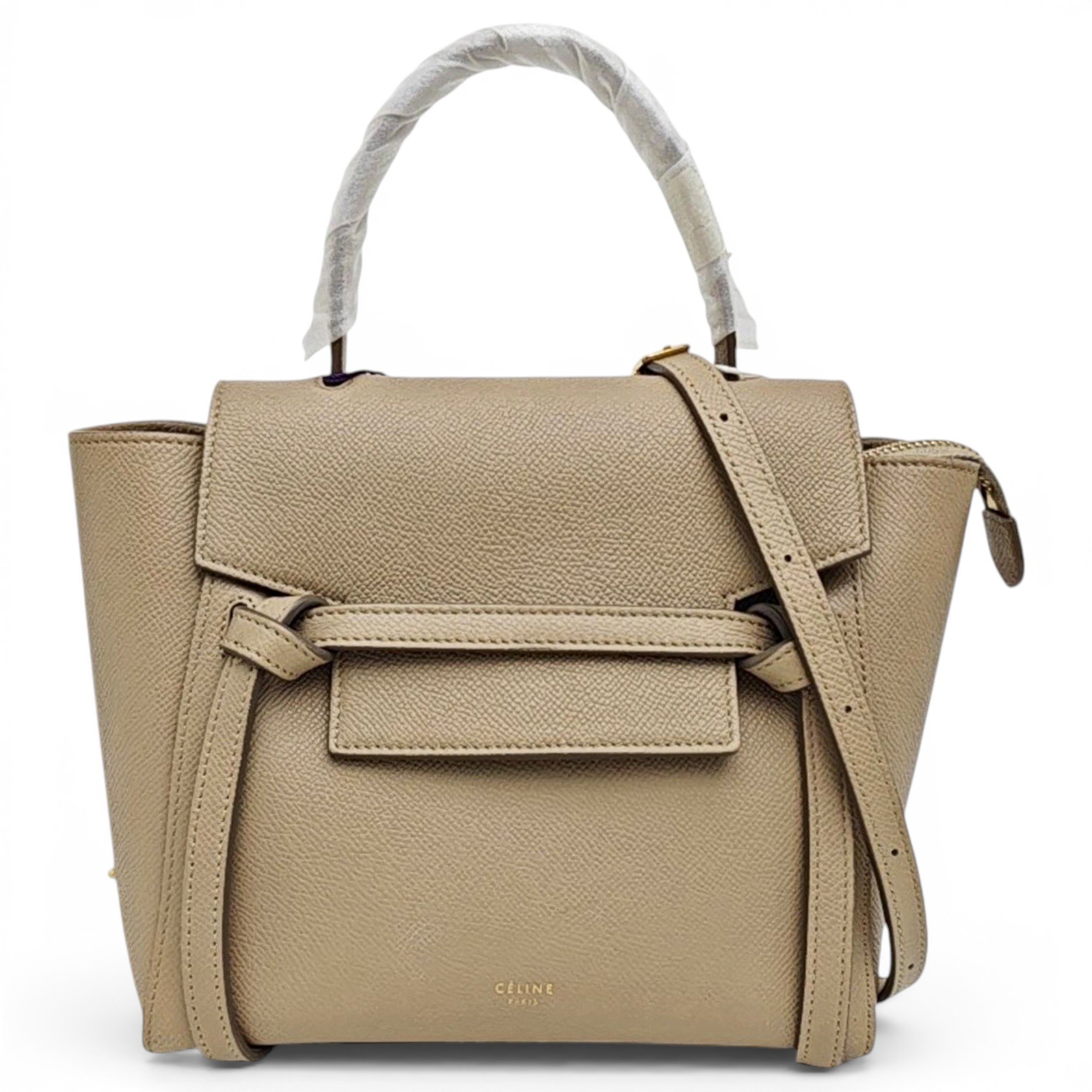 Belt leather handbag
