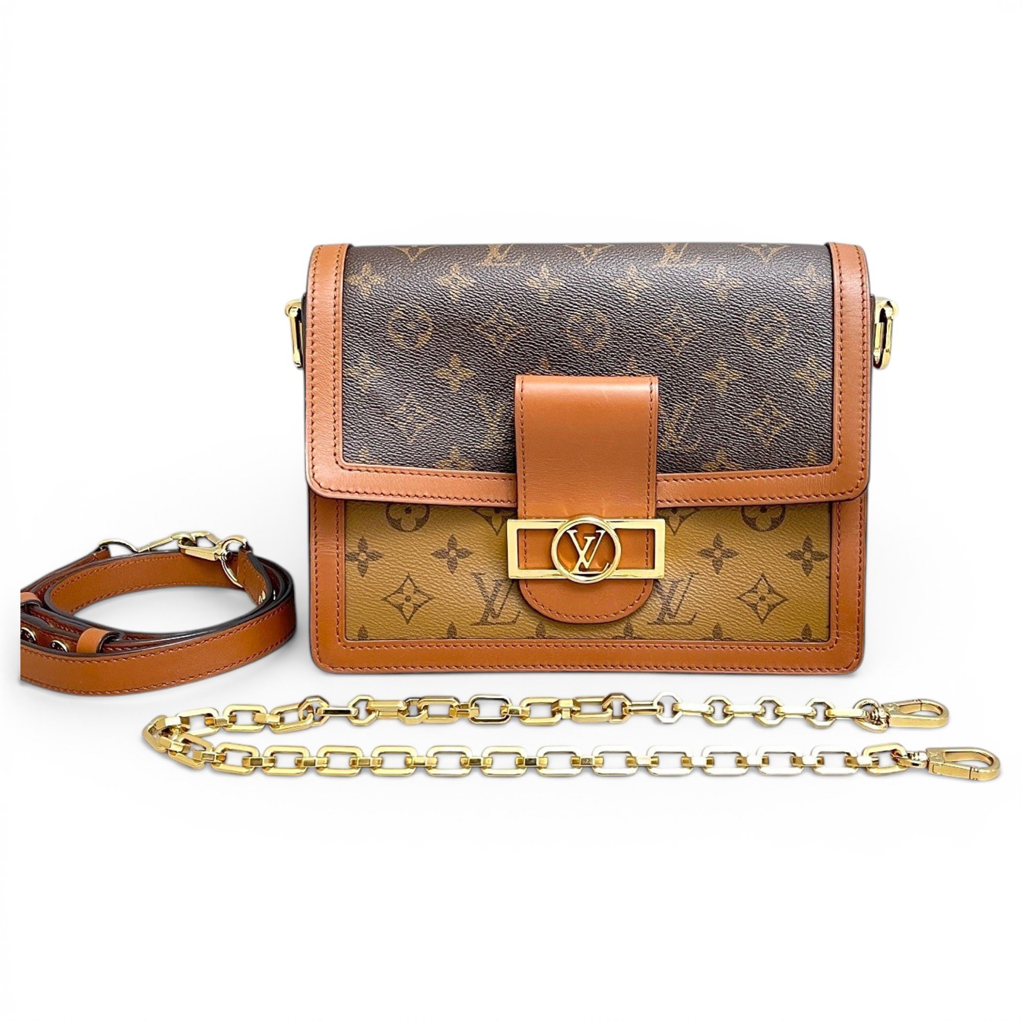 Dauphine leather handbag