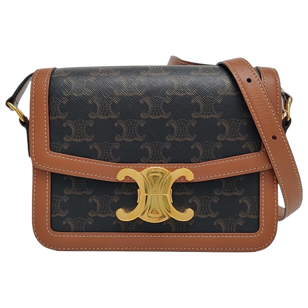 Triomphe leather handbag