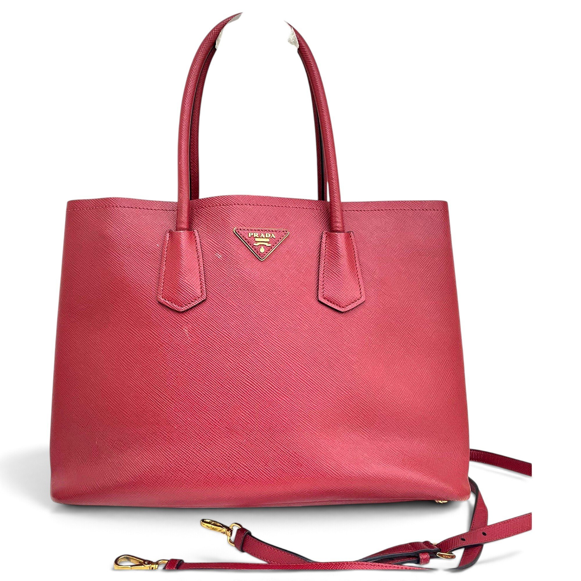 Double leather tote