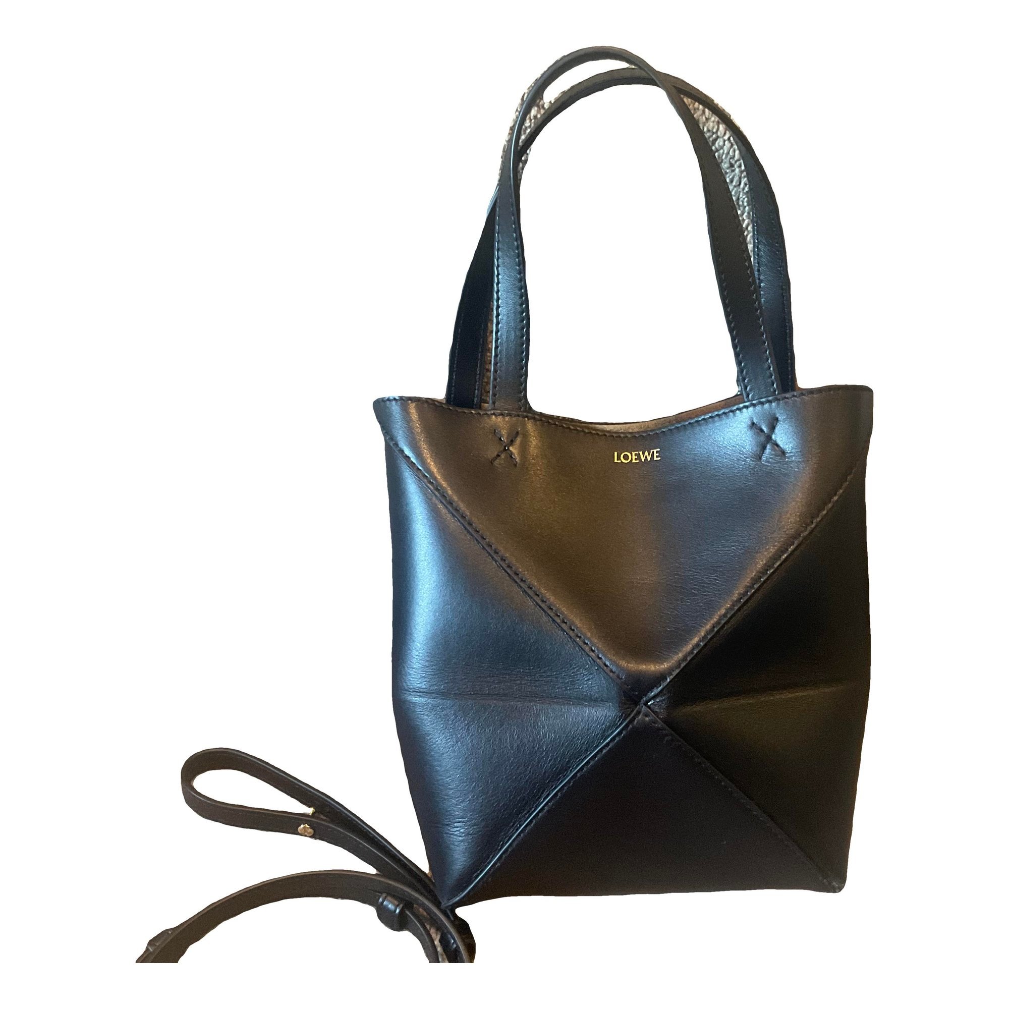 Puzzle Fold leather tote