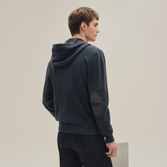 Ardoise Cashmere "Maillon Chaine d'Ancre" Hooded Jacket