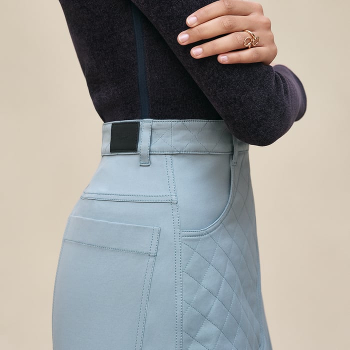 Bleu Adriatique Wrap Miniskirt