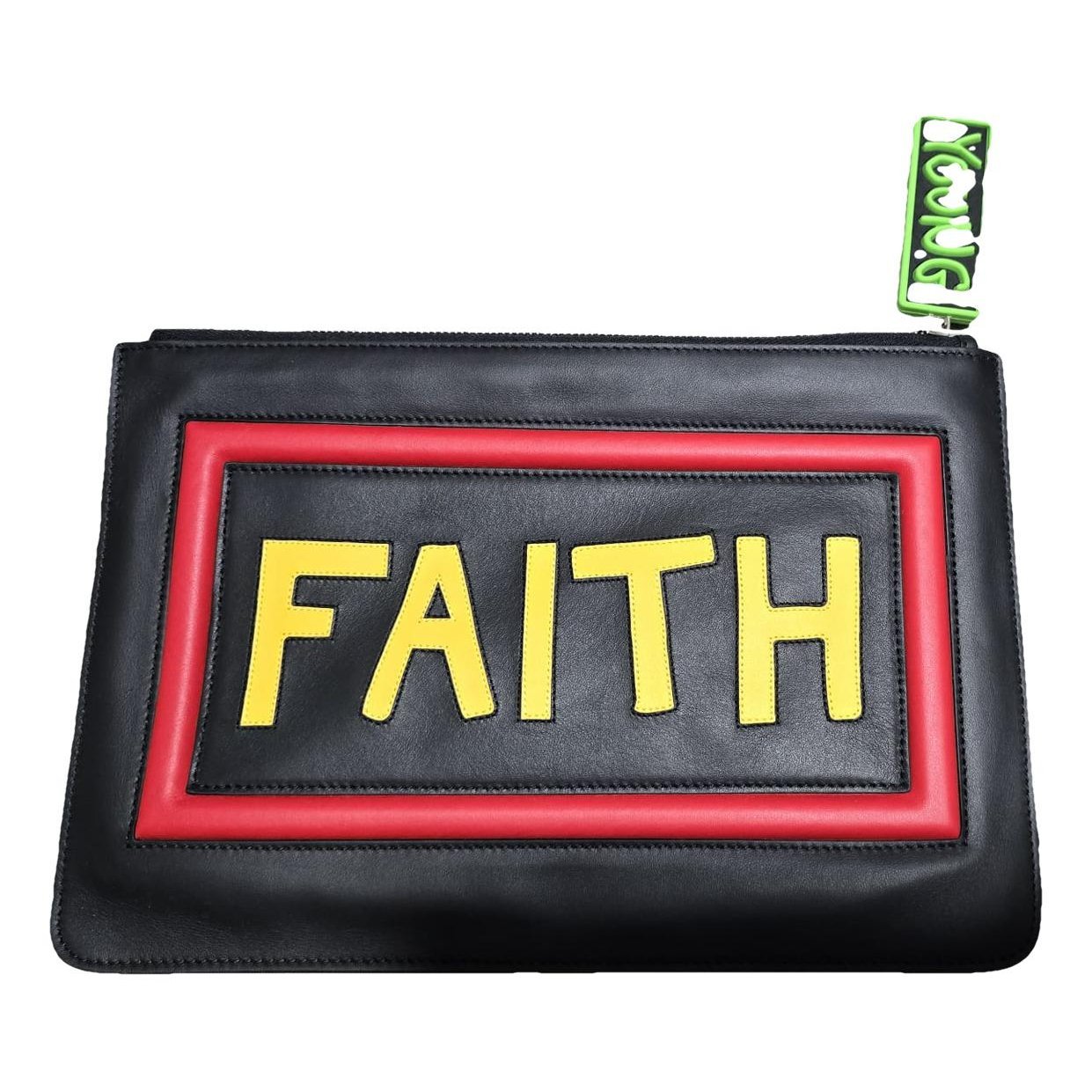 Leather clutch bag