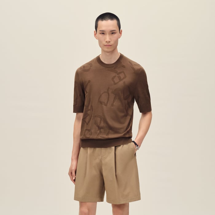 Caramel "Calligraphie Equestre" Crewneck Sweater