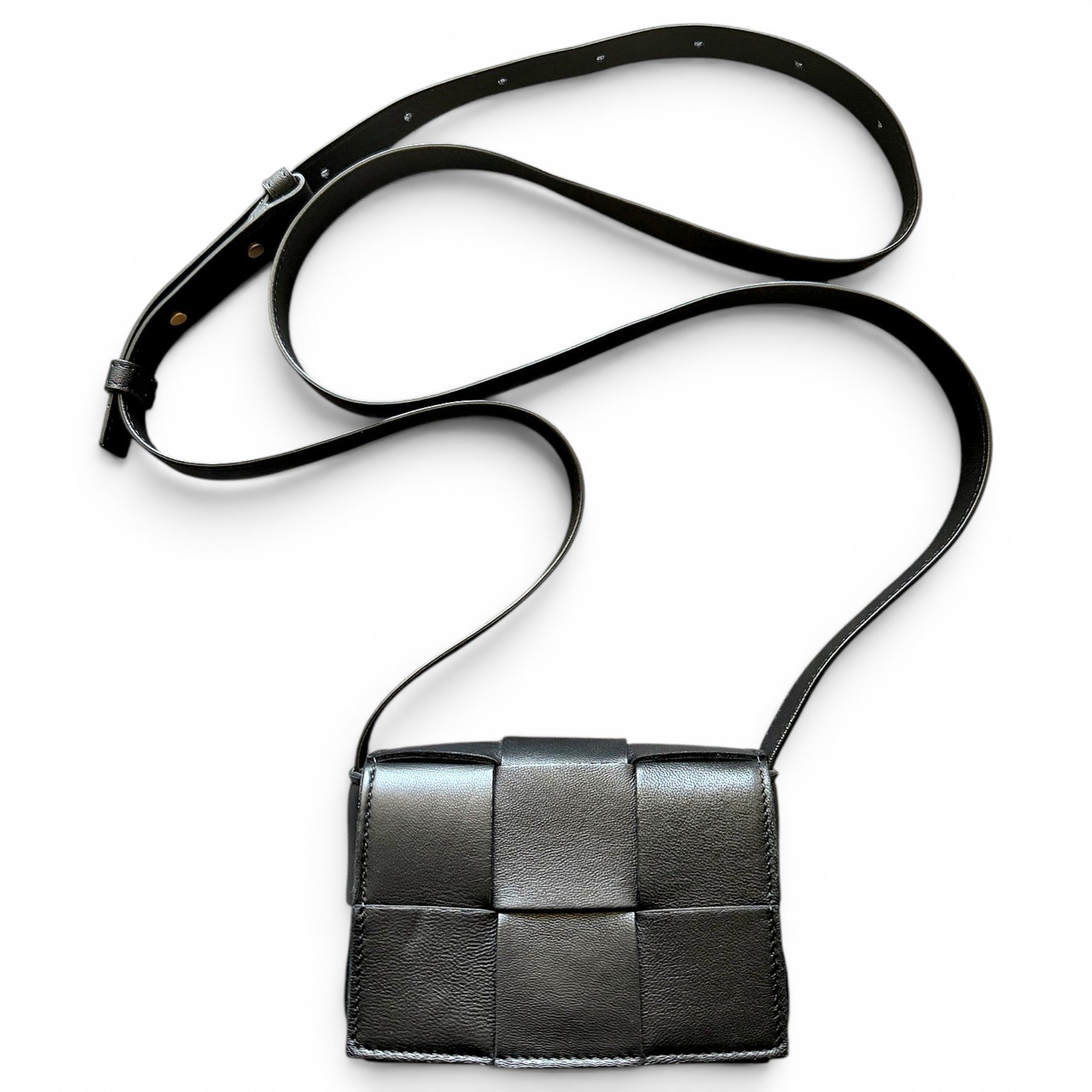 Cassette leather crossbody bag