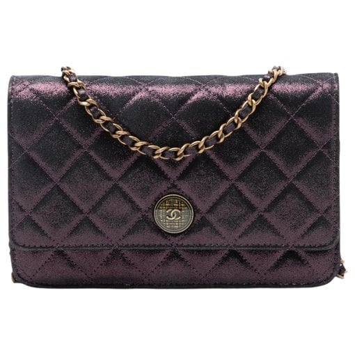 Wallet On Chain leather crossbody bag