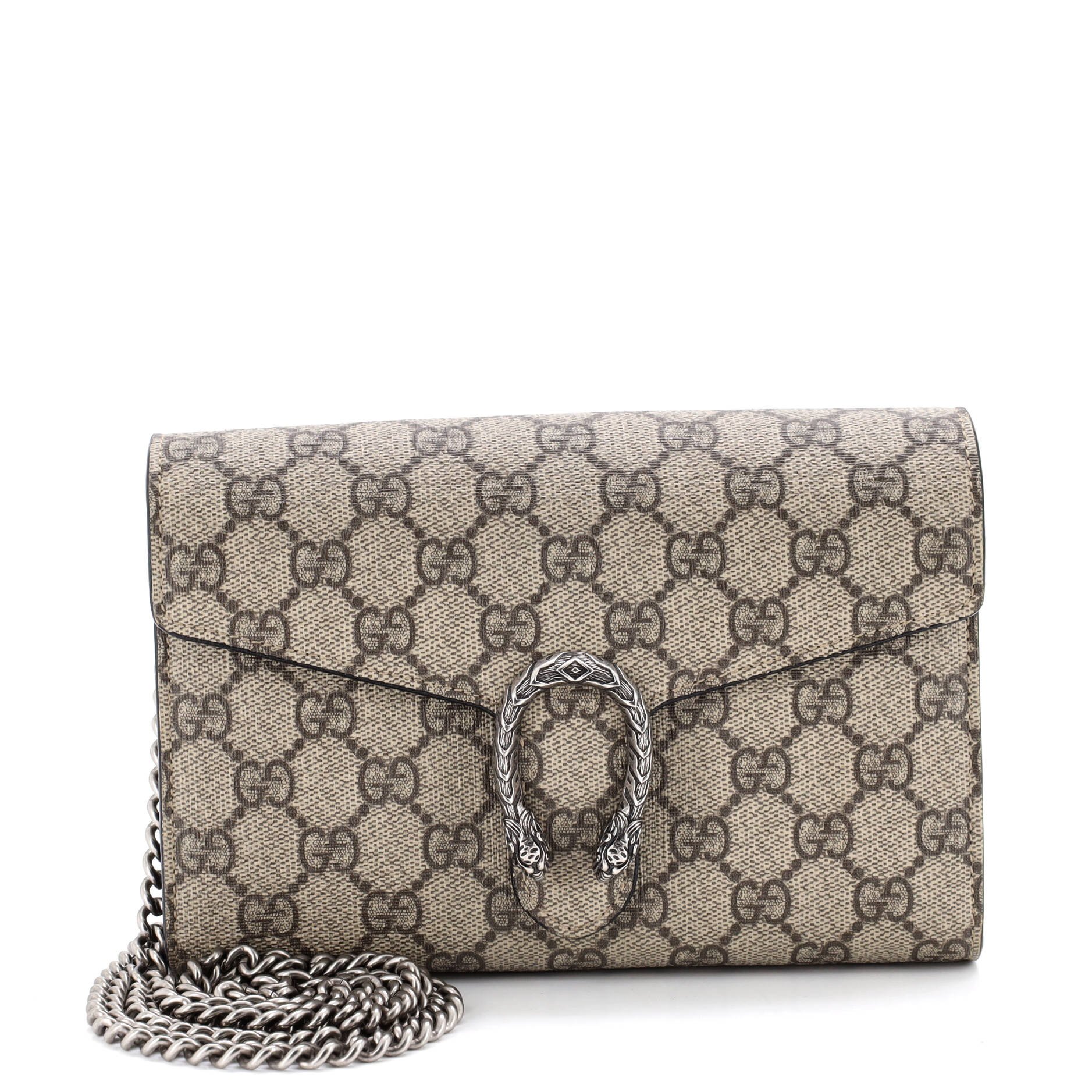 Dionysus Chain Wallet GG Coated Canvas Small