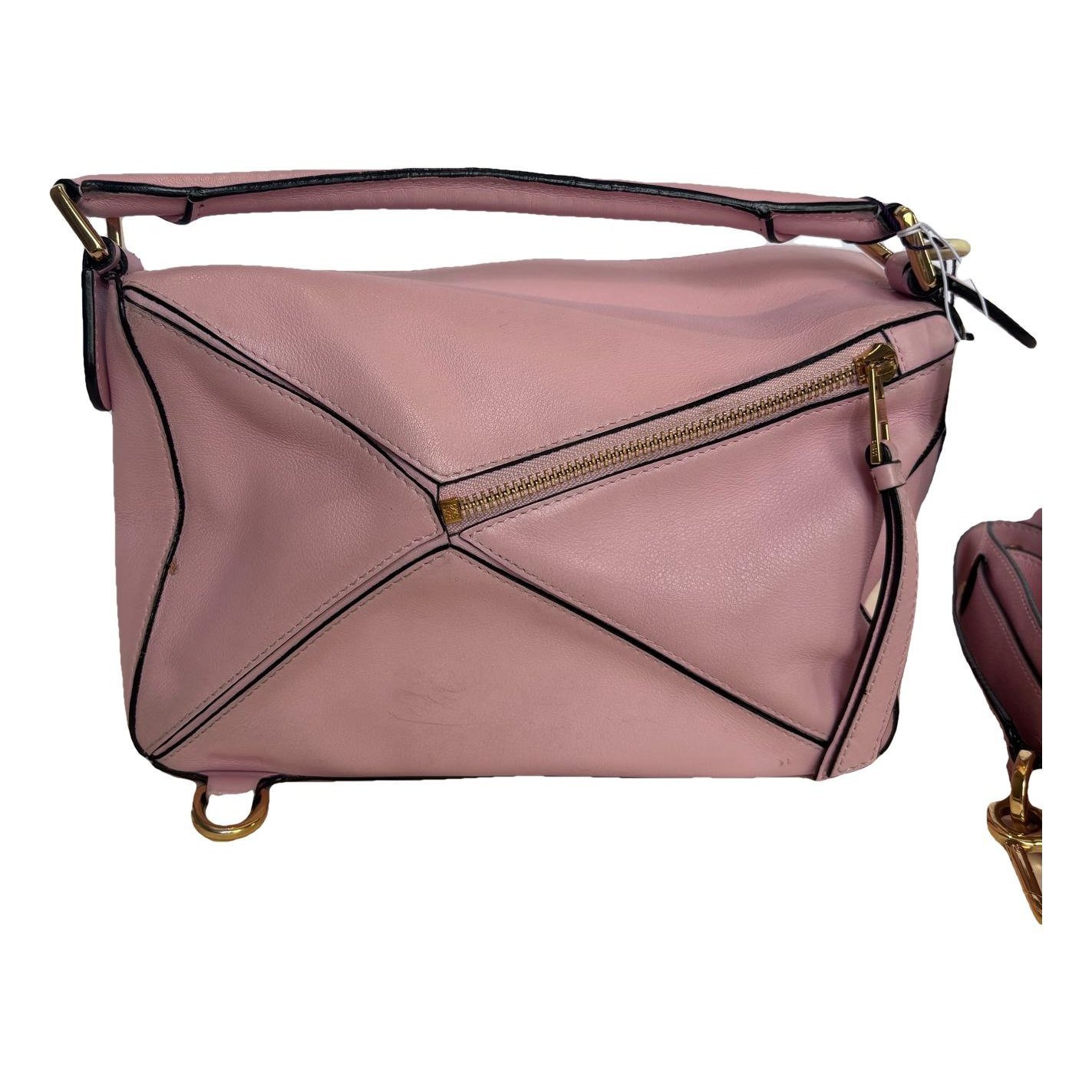 Puzzle leather crossbody bag