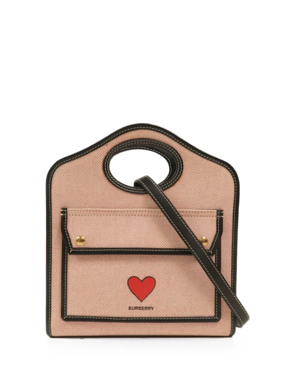 mini Pocket leather-trim shoulder bag
