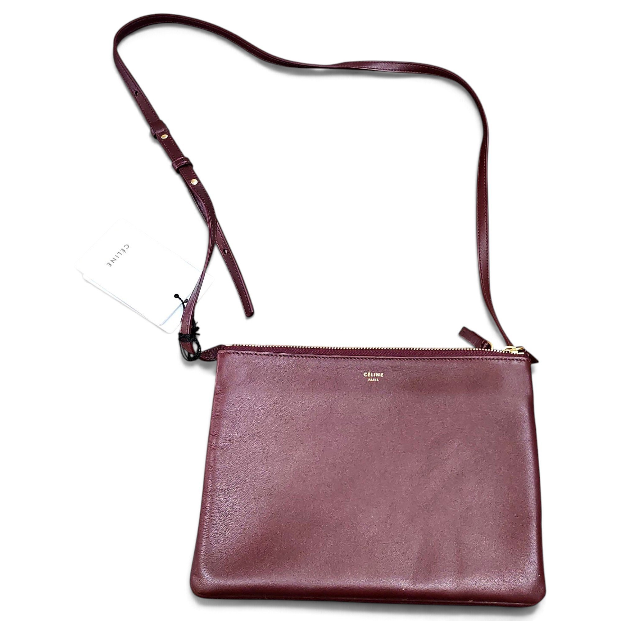 Leather clutch bag