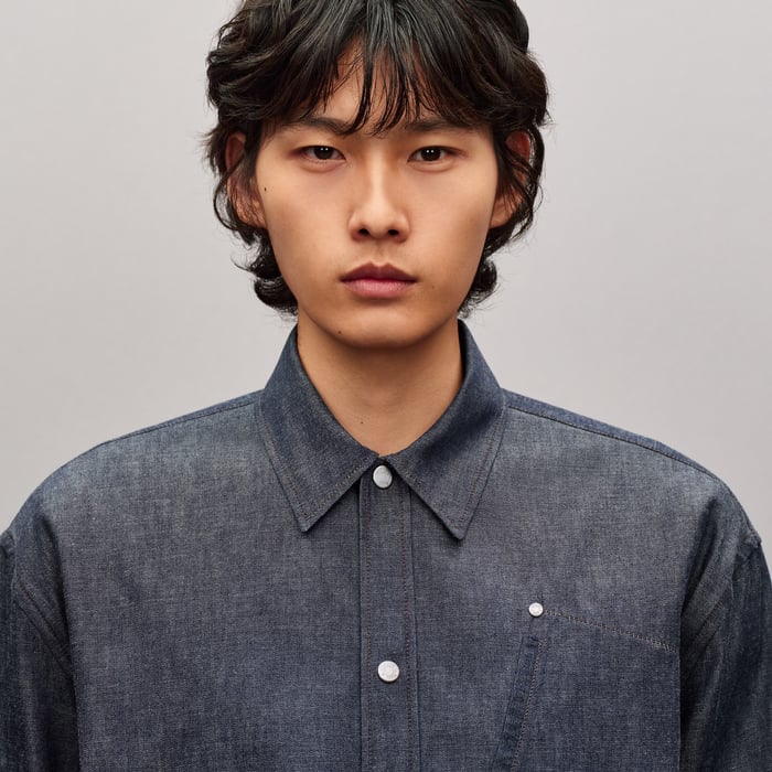 Indigo "Clous De Selle" Overshirt